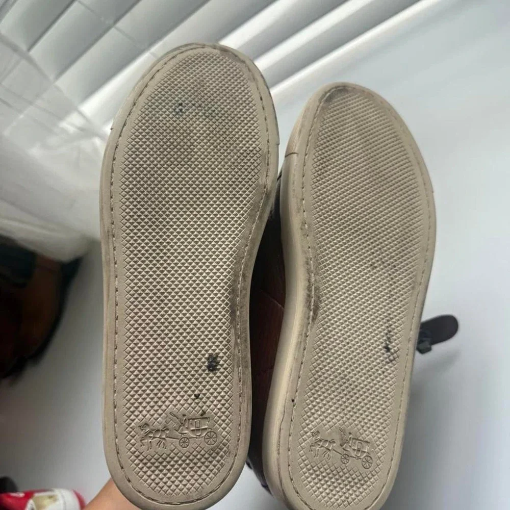 Coach Ryder Brown Leather Sneakers Size US 5.5